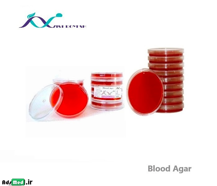 محیط کشت بلاد آگار ۱۰cm زیست رویش