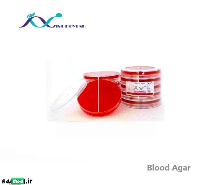 محیط کشت بلاد آگار دو خانه ۸cm زیست رویش