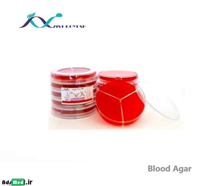 محیط کشت بلاد آگار سه خانه ۱۰cm زیست رویش